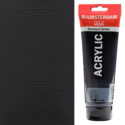 Talens Amsterdam akrilna boja, 250 ml - 735, oxide black