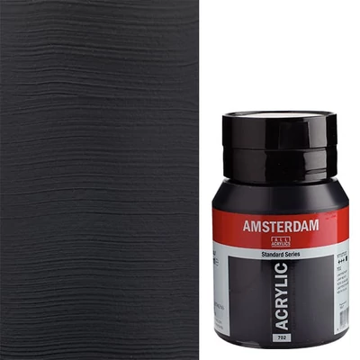 Talens Amsterdam akrilna boja, 500 ml - 702, lamp black