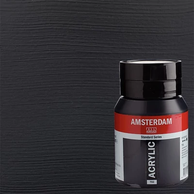 Talens Amsterdam akrilna boja, 500 ml - 702, lamp black