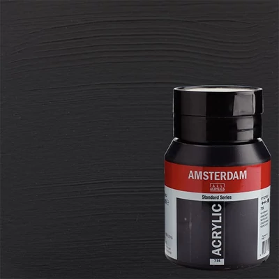 Talens Amsterdam akrilna boja, 500 ml - 735, oxide black