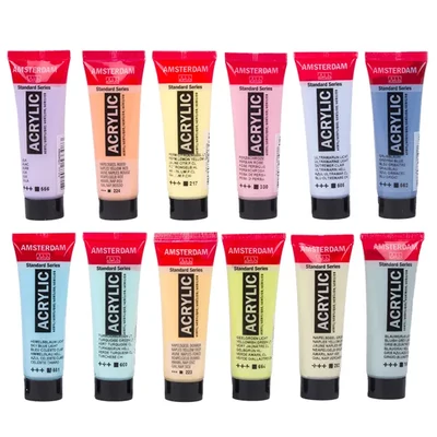 Talens Amsterdam set akrilnih boja - 12x20 ml, pastelne boje