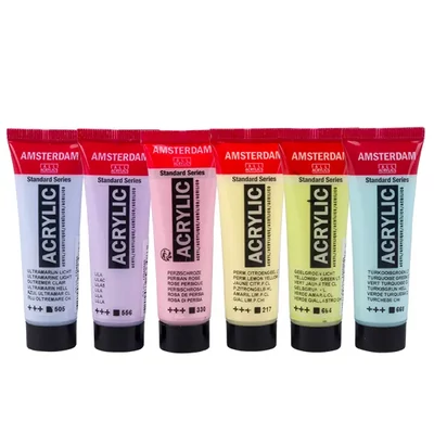 Talens Amsterdam set akrilnih boja - 6x20 ml, pastelne boje