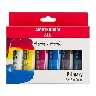 Talens Amsterdam set akrilnih boja - 6x20 ml, osnovne boje