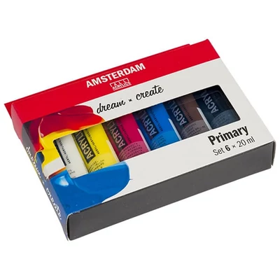 Talens Amsterdam set akrilnih boja - 6x20 ml, osnovne boje