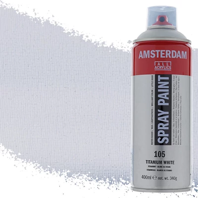 Talens Amsterdam akrilna boja u spreju na bazi vode, 400 ml - 105, titanium white