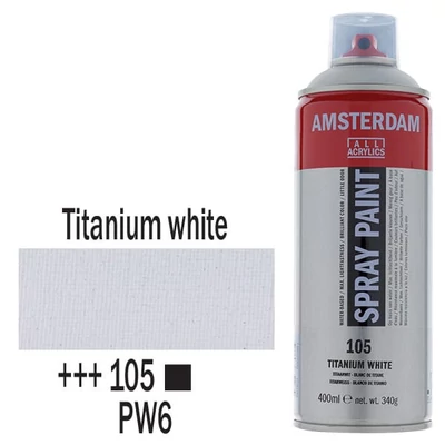 Talens Amsterdam akrilna boja u spreju na bazi vode, 400 ml - 105, titanium white