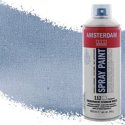 Talens Amsterdam akrilna boja u spreju na bazi vode, 400 ml - 112, transparent titanium white