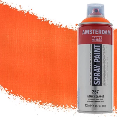 Talens Amsterdam akrilna boja u spreju na bazi vode, 400 ml - 257, reflex orange
