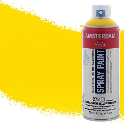 Talens Amsterdam akrilna boja u spreju na bazi vode, 400 ml - 272, transparent yellow medium