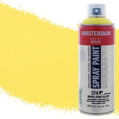 Talens Amsterdam akrilna boja u spreju na bazi vode, 400 ml - 274, nickel titanium yellow