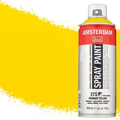 Talens Amsterdam akrilna boja u spreju na bazi vode, 400 ml - 275, primary yellow