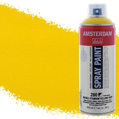 Talens Amsterdam akrilna boja u spreju na bazi vode, 400 ml - 280, nickel titanium yellow deep