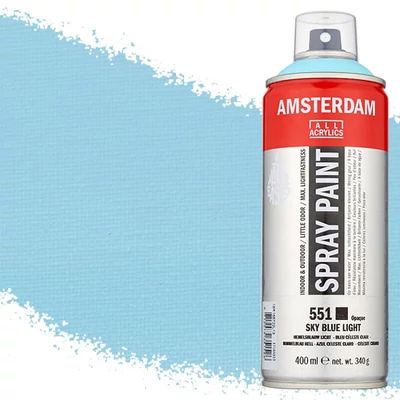 Talens Amsterdam akrilna boja u spreju na bazi vode, 400 ml - 551, sky blue light