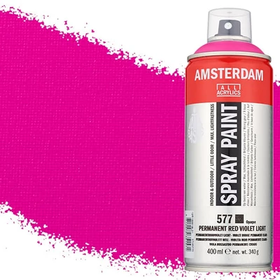 Talens Amsterdam akrilna boja u spreju na bazi vode, 400 ml - 577, permanent red violet light