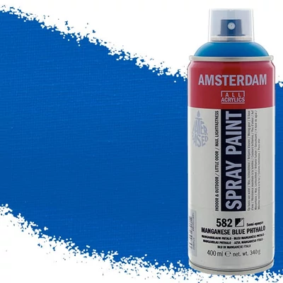 Talens Amsterdam akrilna boja u spreju na bazi vode, 400 ml - 582, manganese blue phthalo
