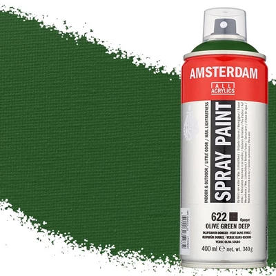 Talens Amsterdam akrilna boja u spreju na bazi vode, 400 ml - 622, olive green deep