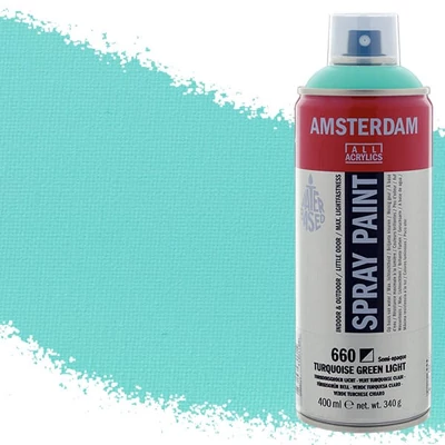 Talens Amsterdam akrilna boja u spreju na bazi vode, 400 ml - 660, turquoise green light