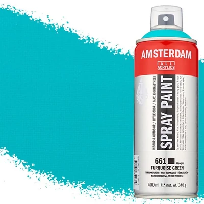 Talens Amsterdam akrilna boja u spreju na bazi vode, 400 ml - 661, turquoise green