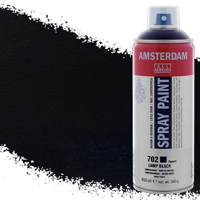 Talens Amsterdam akrilna boja u spreju na bazi vode, 400 ml - 702, lamp black