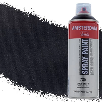 Talens Amsterdam akrilna boja u spreju na bazi vode, 400 ml - 735, oxide black