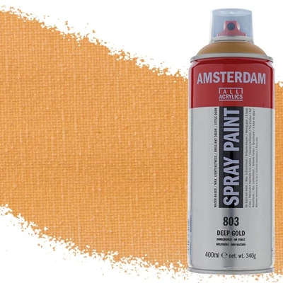 Talens Amsterdam akrilna boja u spreju na bazi vode, 400 ml - 803, deep gold