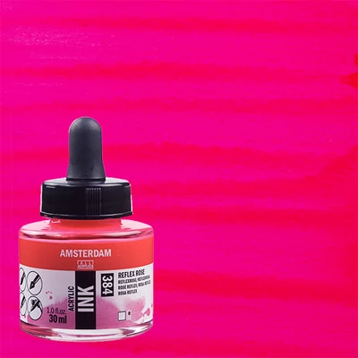 Talens Amsterdam akrilna tinta 30 ml - 384, reflex rose