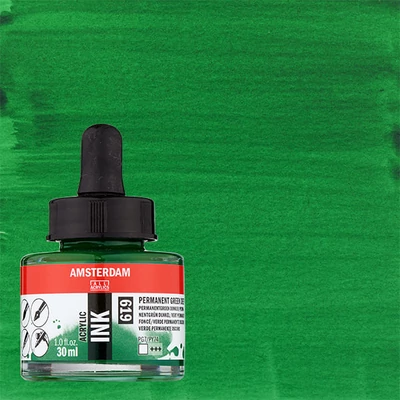 Talens Amsterdam akrilna tinta 30 ml - 619, permanent green deep