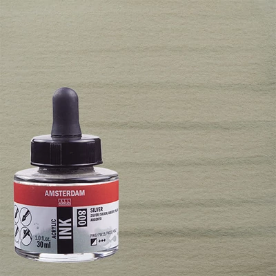 Talens Amsterdam akrilna tinta 30 ml - 800, silver
