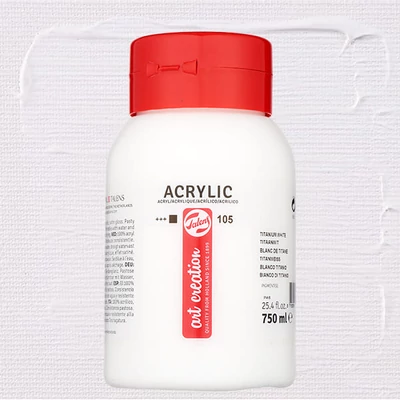 Talens Art Creation akrilna boja, 750 ml - 105, Titanium white