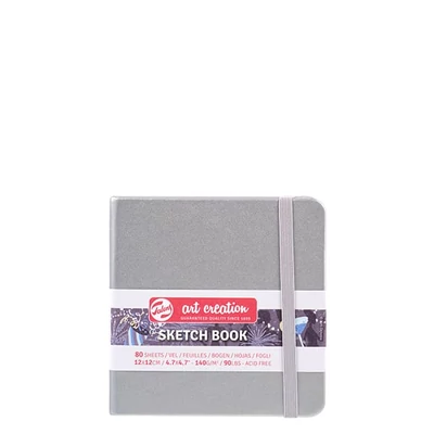 Talens Art Creation Sketch Book blok za crtanje i skiciranje, 140 g, 80 listova - 12x12 cm, srebrna
