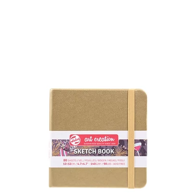 Talens Art Creation Sketch Book blok za crtanje i skiciranje, 140 g, 80 listova - 12x12 cm, bijelo zlato