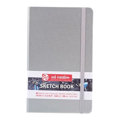 Talens Art Creation Sketch Book blok za crtanje i skiciranje, 140 g, 80 listova - 13x21 cm, srebrna
