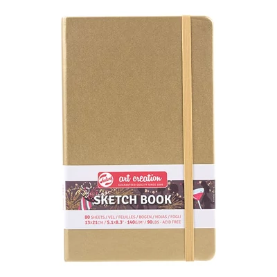 Talens Art Creation Sketch Book blok za crtanje i skiciranje, 140 g, 80 listova - 13x21 cm, bijelo zlato