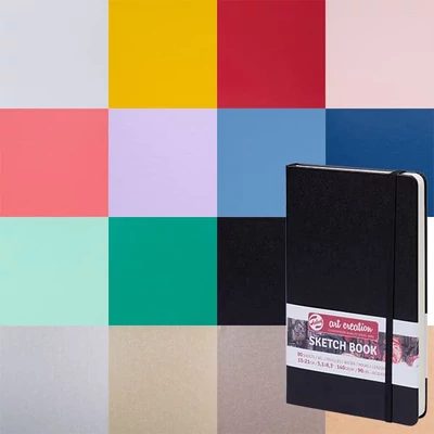 Talens Art Creation Sketch Book blok za crtanje i skiciranje, 140 g, 80 listova, 13x21 cm - u raznim bojama