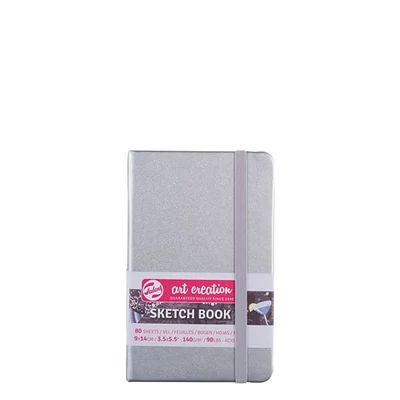 Talens Art Creation Sketch Book blok za crtanje i skiciranje, 140 g, 80 listova - 9x14 cm, srebrna