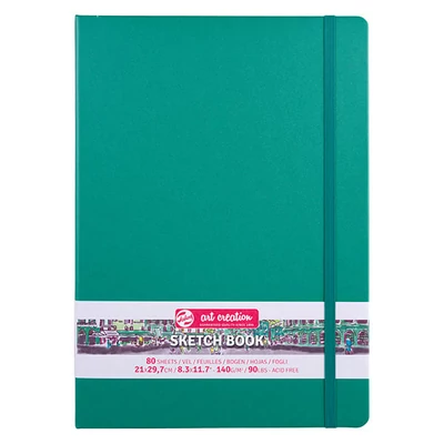 Talens Art Creation Sketch Book blok za crtanje i skiciranje, 140 g, 80 listova - A4, tamno zelena