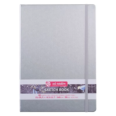 Talens Art Creation Sketch Book blok za crtanje i skiciranje, 140 g, 80 listova - A4, srebrna