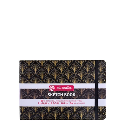 Talens Art Creation Sketch Book blok za crtanje i skiciranje, 140 g, 80 listova - A5 pejzaž, Art Deco