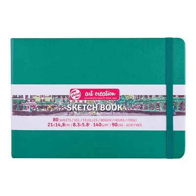 Talens Art Creation Sketch Book blok za crtanje i skiciranje, 140 g, 80 listova - A5 pejzaž, tamno zelena