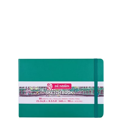 Talens Art Creation Sketch Book blok za crtanje i skiciranje, 140 g, 80 listova - A5 pejzaž, tamno zelena