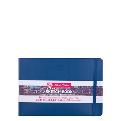 Talens Art Creation Sketch Book blok za crtanje i skiciranje, 140 g, 80 listova - A5 pejzaž, mornarsko plava