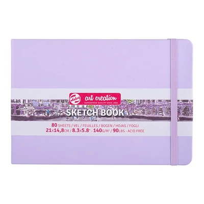 Talens Art Creation Sketch Book blok za crtanje i skiciranje, 140 g, 80 listova - A5 pejzaž, pastelno ljubičasta