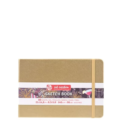Talens Art Creation Sketch Book blok za crtanje i skiciranje, 140 g, 80 listova - A5 pejzaž, bijelo zlato
