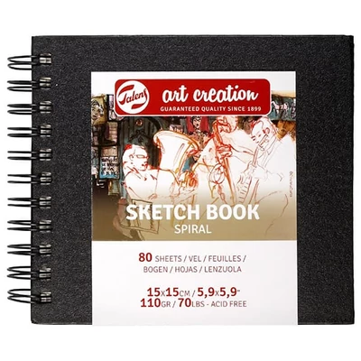 Talens Art Creation Sketch Book blok za crtanje i skiciranje Spiralni blok za crtanje i skiciranje, 110 g, spirala - 15x15 cm