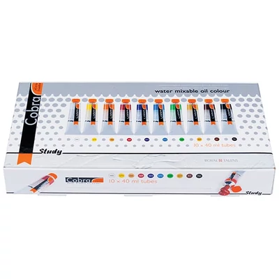 Talens Cobra Study set uljanih boja na bazi vode, 10x40 ml