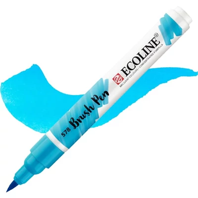 Talens Ecoline Brush Pen akvarel kist pen - 578, nebesko plava cijan