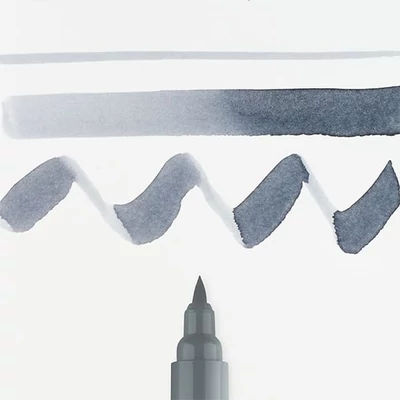Talens Ecoline Brush Pen akvarel kist pen - 717, hladno siva