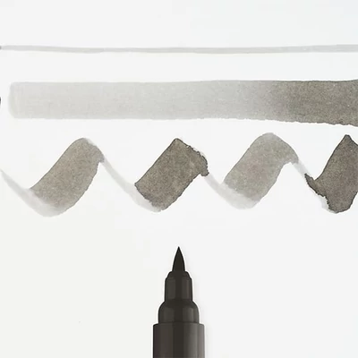 Talens Ecoline Brush Pen akvarel kist olovka - 718, toplo siva