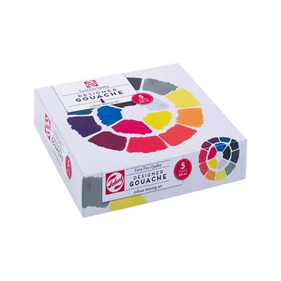 Talens Extra Fine set gvaš boja - 5x20 ml, set za miješanje