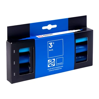 Talens Pantone dvostrani filc set - 3 kom, plavi